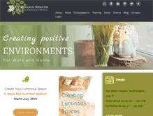 Tablet Screenshot of luminous-spaces.com
